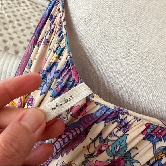 🌸 SPELL 🌸 Lovebird Strappy Midi Dress SMALL - Picture 8 of 10